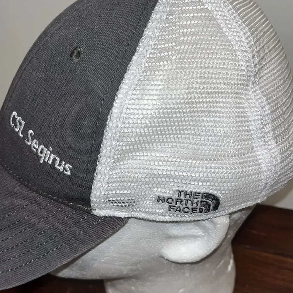 Old school North Face SnapBack mesh trucker low profile cap hat CSL Seqirus